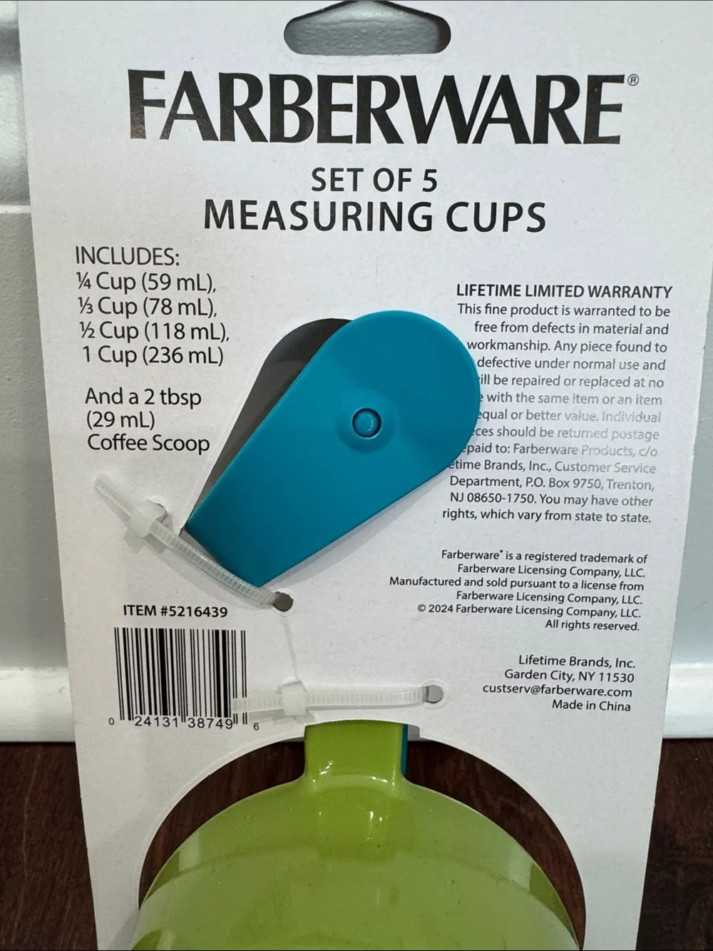 NEW Farberware Measuring Cups Set of 5 Sturdy Quality Kitchen Tools Baking Cook